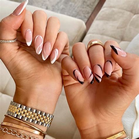 abstract almond nail designs|elegant trendy almond nail designs.